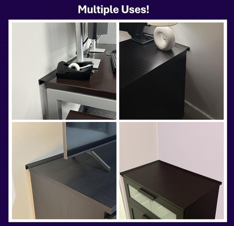 Desk to Wall Gap Filler – Durable PVC Plastic Office Desk Attachment ...