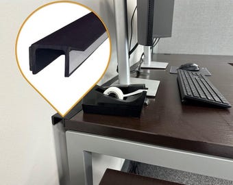Remplisseur d'espace entre le bureau et le mur - Fixation de bureau en plastique PVC durable, élimine les espaces entre le bureau et le mur, installation facile, 72 pouces, 48 pouces