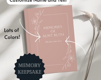Memorial Gift Personalized Journal Sympathy Gifts for Celebration of Life Grief Gift Legacy Journal Custom Memory Book Remembrance Gift