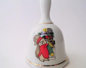 Campana vintage, campana de Navidad, campana blanca B202