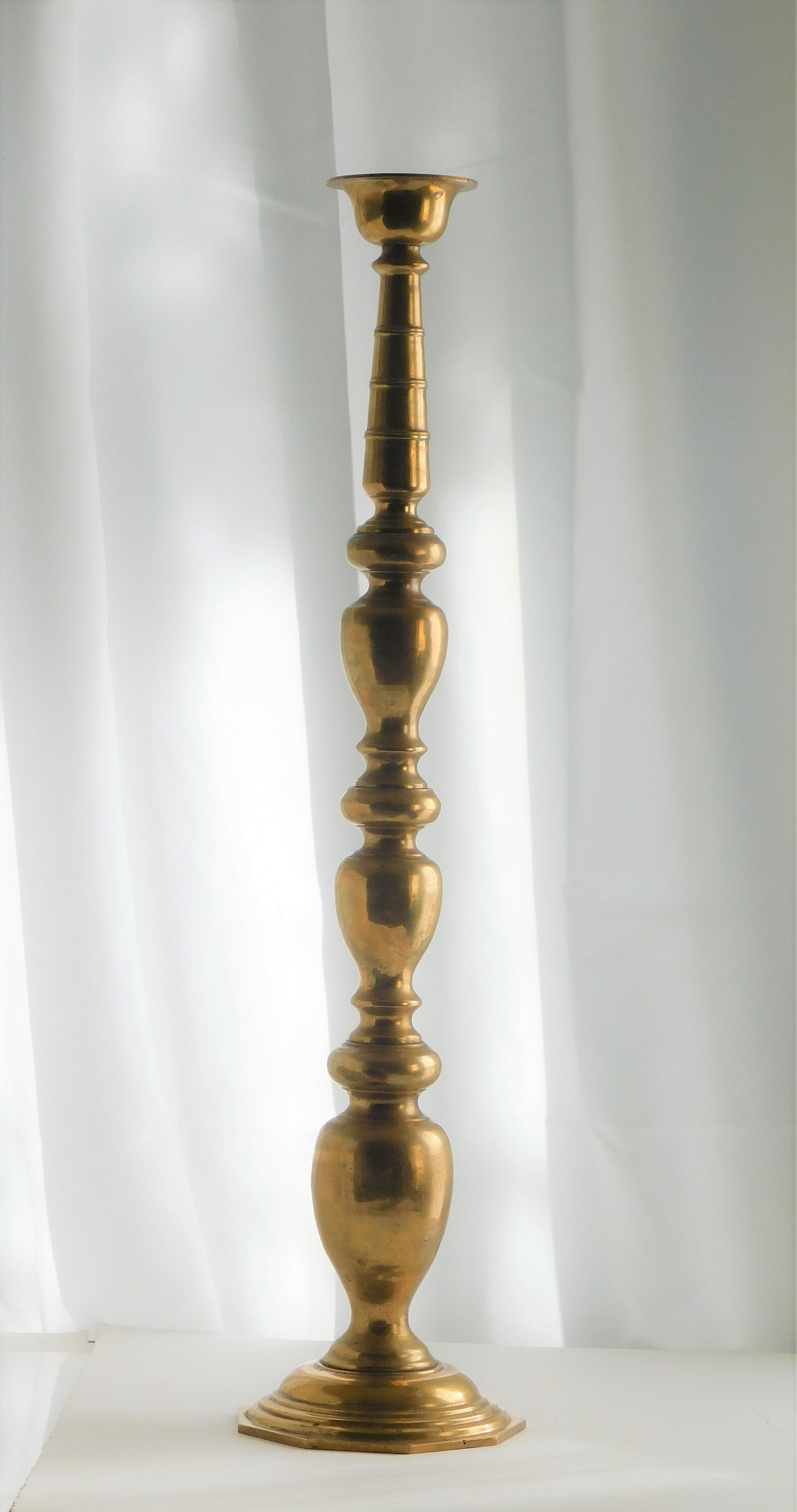 Brass Floor Candle Holder Large Brass Floor Candle Holder Etsy Canada