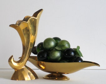 Brass Horn a Plenty Brass Cornicopia, Brass Vase, Brass Figurine