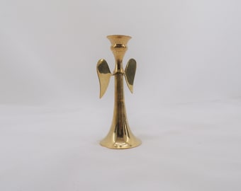 Christmas Candleholder Brass Angel   B100