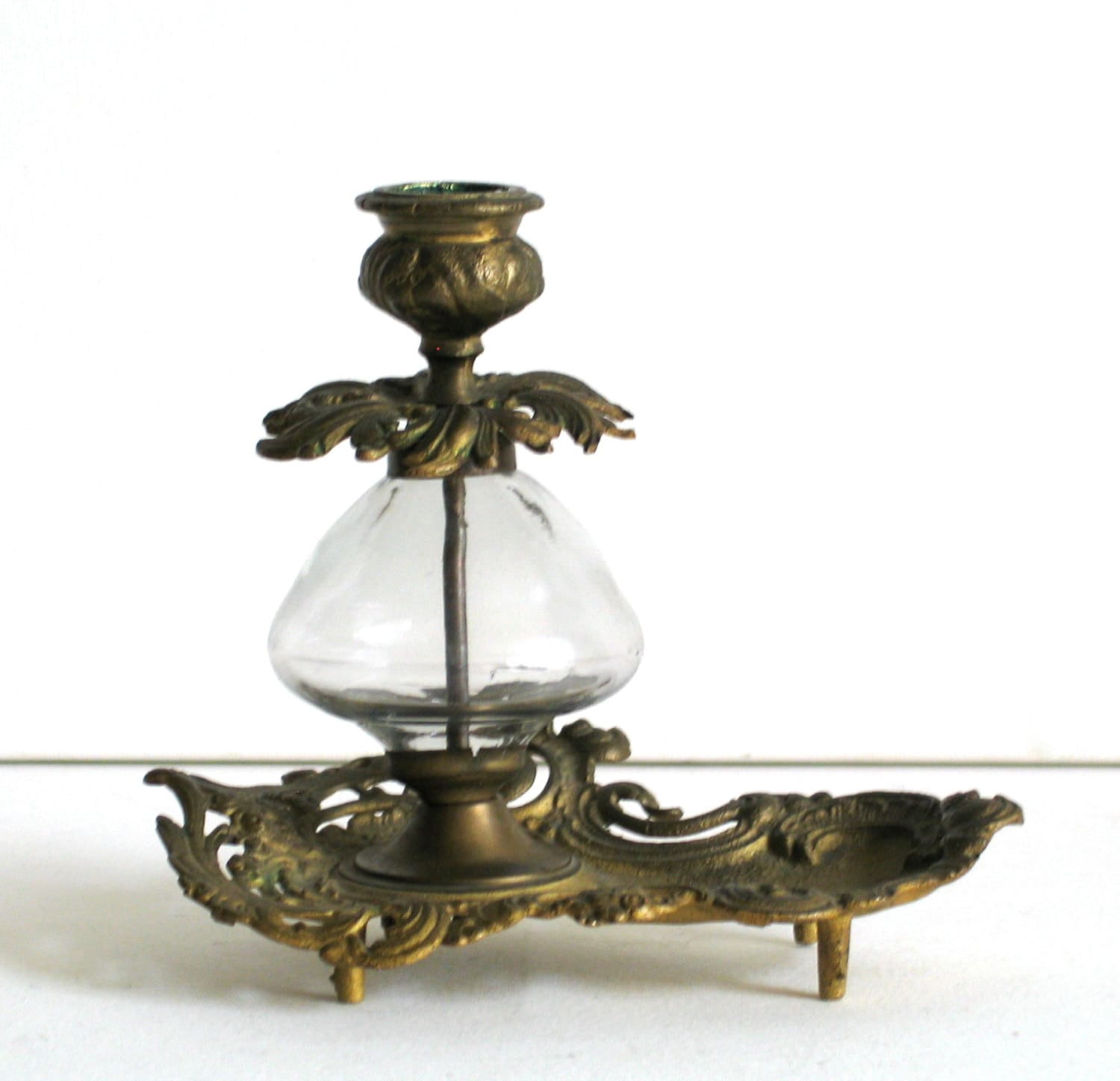 Brass Chamber Candle Holder, Desk Candle Holder, Collectable Candle