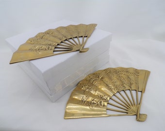 Fans, Brass Fans with Dragon Design    B201