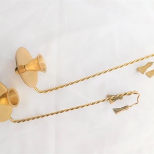 Candle Snuffer Set, Brass Candle Snuffer Vintage Set of 2