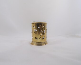 Candelabro de Navidad con inserto de vidrio latón B100