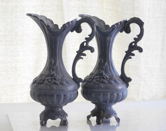 Vintage Italian Floral Pitcher Set Floral Pitcher, Pitcher Set