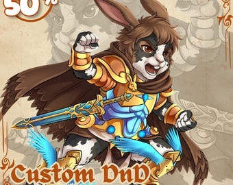 Custom DND Chibi Character Portrait | Fantasy RPG Commission, Digital Art (jpg/png)