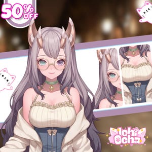 Modello PNG personalizzato per Twitch e YouTube / Commissione per avatar PNG reattivi / Avatar personalizzato per lo streaming / Personaggio PNG VTuber