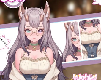 Modello PNG personalizzato per Twitch e YouTube / Commissione per avatar PNG reattivi / Avatar personalizzato per lo streaming / Personaggio PNG VTuber