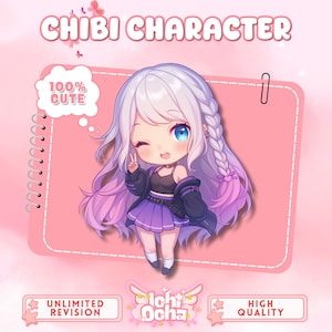 Custom Chibi Art | Cute Fullbody OC Drawing | Digital Character Commission