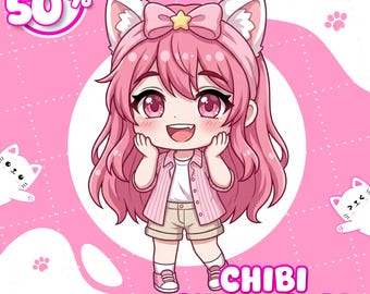 Custom Chibi Character Portrait PFP | Chibi Couple art | Anime Illustration Commission | Personalized OC | Avatar Art