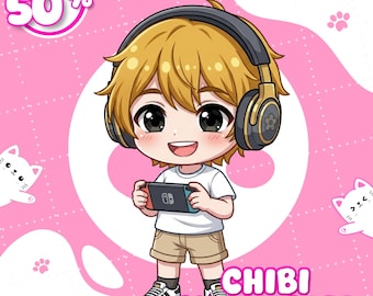 Custom Anime Chibi Portrait | Chibi Commission | Couple Avatar Illustration | PFP Chibi Cute | Kawai Art