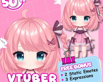 Chibi VTuber Model Commission | Live2D Ready PSD | Custom Anime Avatar | PNGTuber | Twitch & YouTube