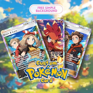Personalized Pokémon Trainer Card | Custom OC TCG Style | Digital File Only | Personalized Trading Card
