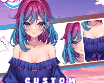 Encargo personalizado de PNGTuber / Avatar PNG reactivo / Modelo VTuber para Twitch y YouTube / Avatar personalizado para transmisiones