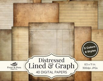 papier vieilli vintage | Pages de journal grunge (téléchargement numérique)