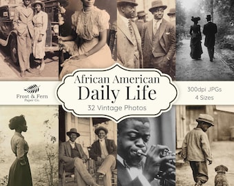Vintage afroamerikanische Foto Ephemera | Alltagsszenen (Digitaler Download)
