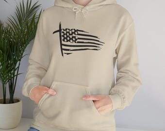 Hoodie met Amerikaanse vlag Jezus - patriottisch christelijk sweatshirt