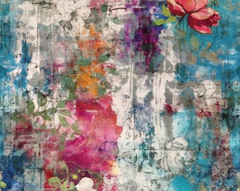 Girly Grunge Plaster Pattern 10 Quilting Cotton Fabric