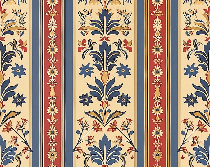 Medieval French Pattern 2 Quilting Cotton Fabric - Etsy