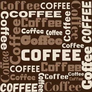 Handdrawn Coffee Brown Pattern 8 Quilting Cotton Fabric