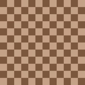May include: A seamless pattern of alternating brown and tan squares, creating a checkerboard design. The pattern is evenly spaced and repeated, suitable for backgrounds or surface designs. The color palette is neutral, with a focus on earthy tones.
