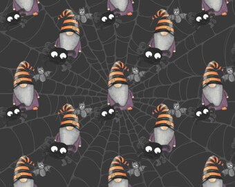 Spooky Gnomes Pattern 12 Quilting Cotton Fabric
