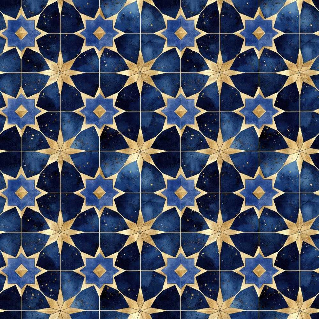 Arabian Midnight Pattern 17 Quilting Cotton Fabric - Etsy