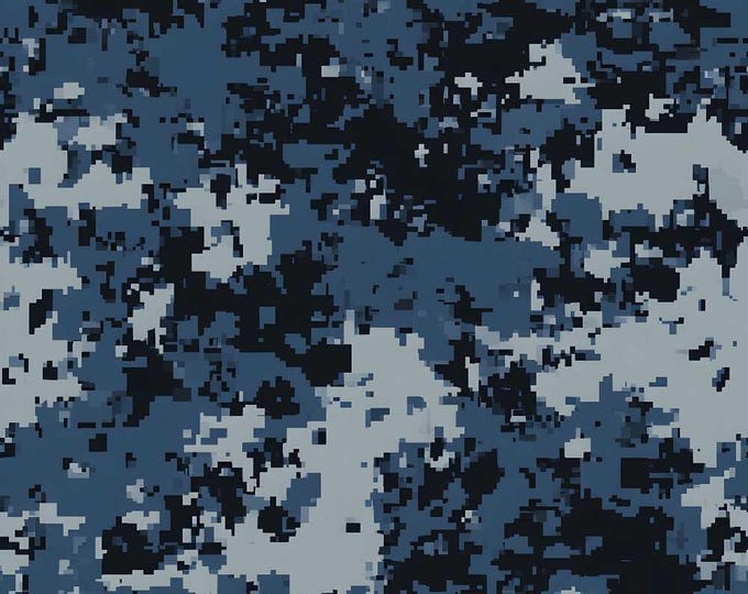 Blue Military Camouflage Pattern 3 Quilting Cotton Fabric - Etsy