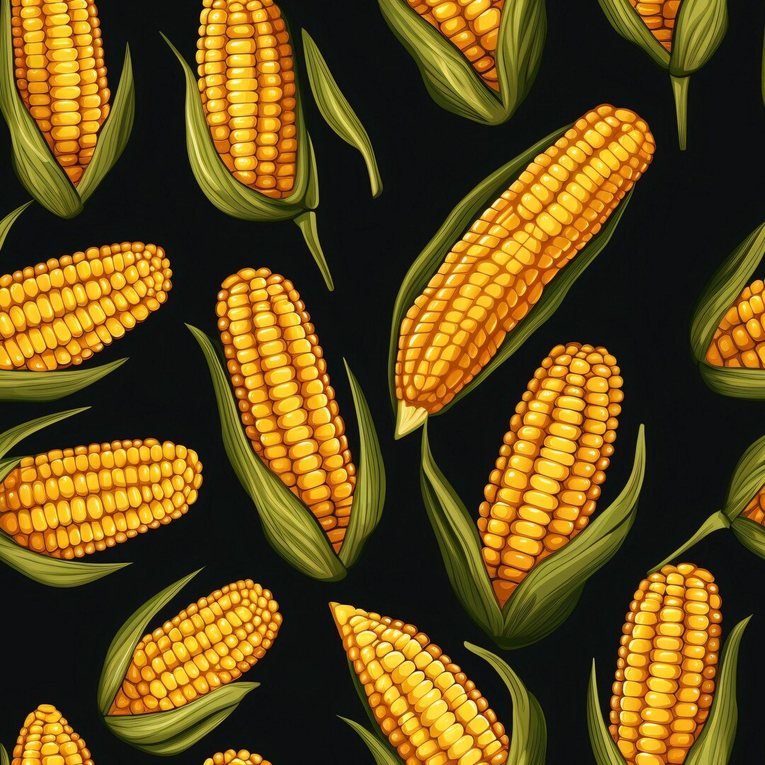 Sweetcorn Pattern Sweet Corn Pattern 24 Quilting Cotton Fabric - Etsy