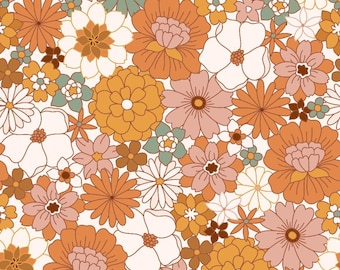 70s Groovy Boho Pattern 11 Quilting Cotton Fabric