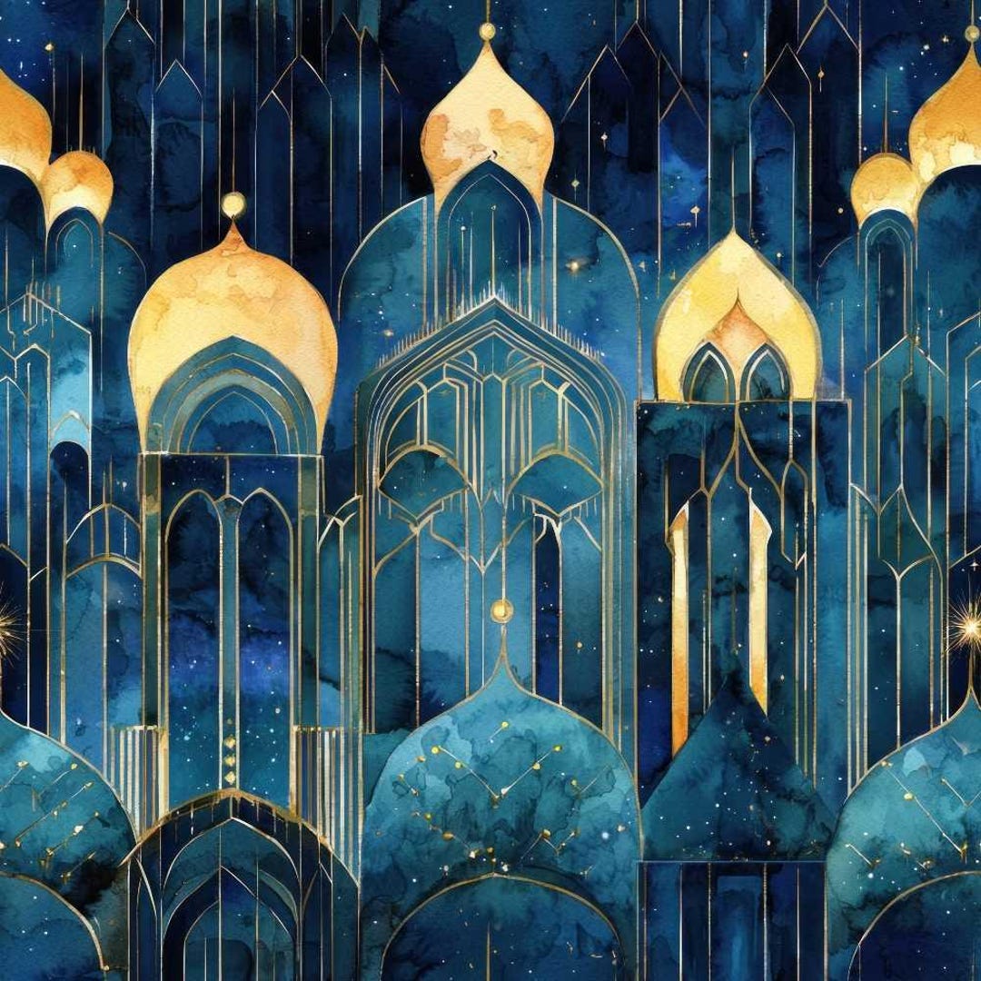 Arabian Midnight Pattern 10 Quilting Cotton Fabric - Etsy