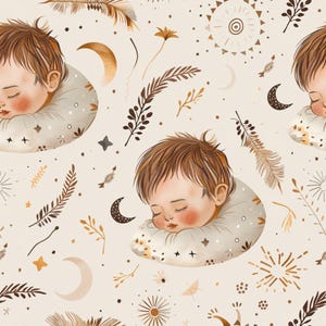 Neutral Newborn Pattern 25 Quilting Cotton Fabric