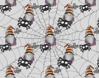 Spooky Gnomes Pattern 3 Quilting Cotton Fabric