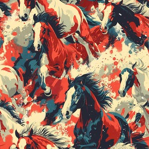Horse Parade Pattern 8 Quilting Cotton Fabric