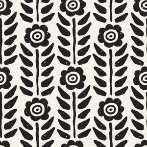 Black and White Doodles Pattern 10 Quilting Cotton Fabric