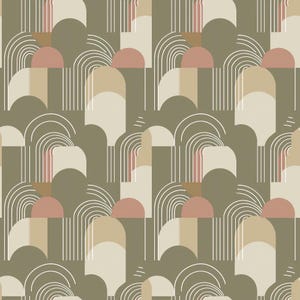 Sage Green Boho Pattern 11 Quilting Cotton Fabric