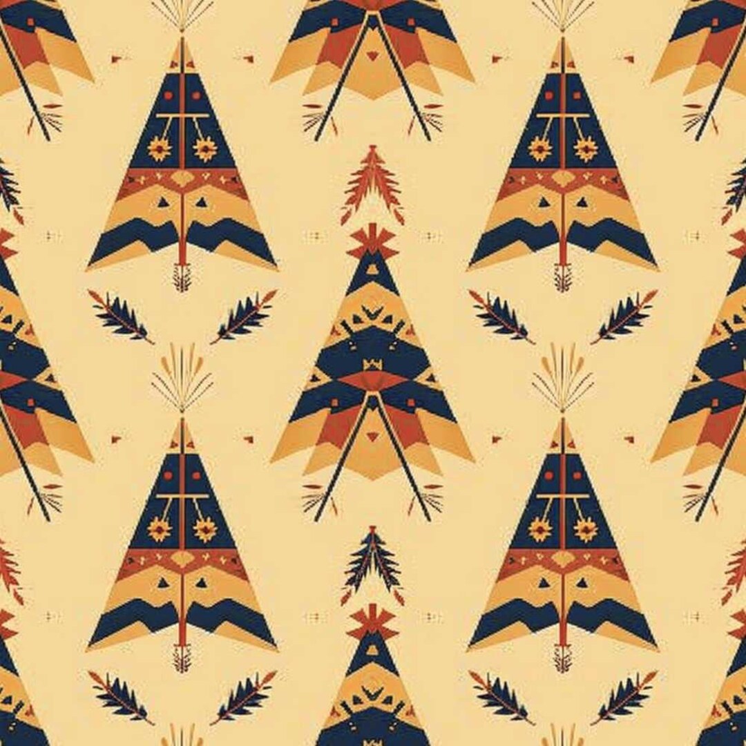 Retro Native Pattern Retro Native American Pattern 2 Quilting Cotton Fabric - Etsy