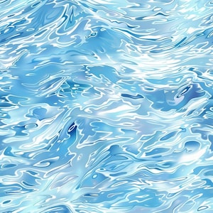 Blue Water Pattern 14 Quilting Cotton Fabric