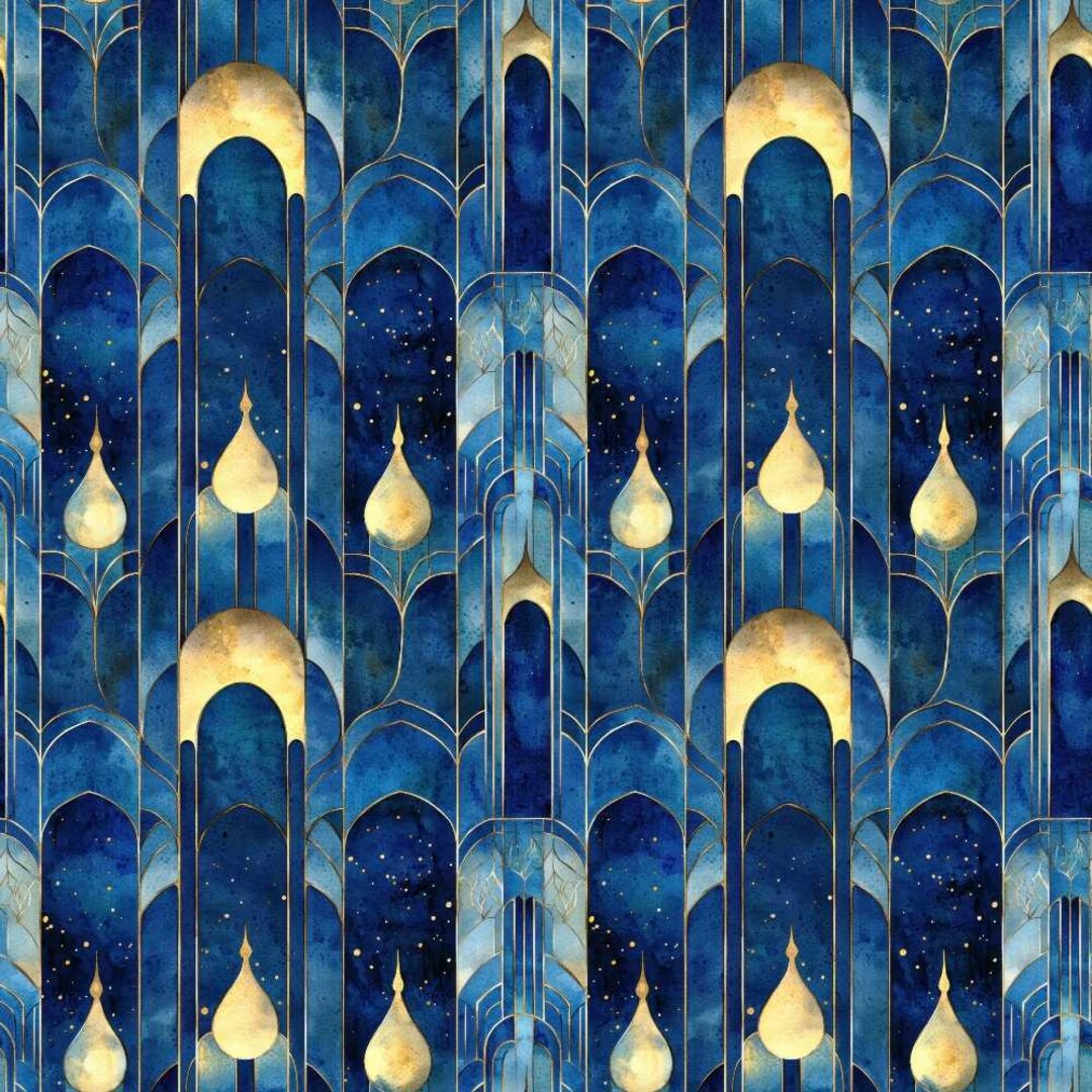Arabian Midnight Pattern 6 Quilting Cotton Fabric - Etsy