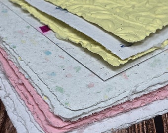 Handmade Recycled Paper - Spring Mix