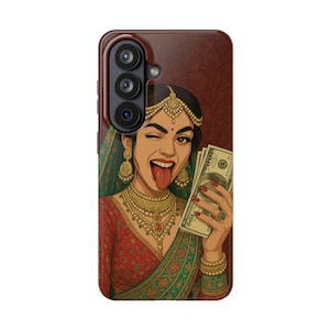Desi Baddie Bride-telefonskal, Y2K-indiskt flicka-telefonskal, Desi-flicka sari-skal, Bollywood-brudpresent, indiskt estetiskt skal, brun flicka-present