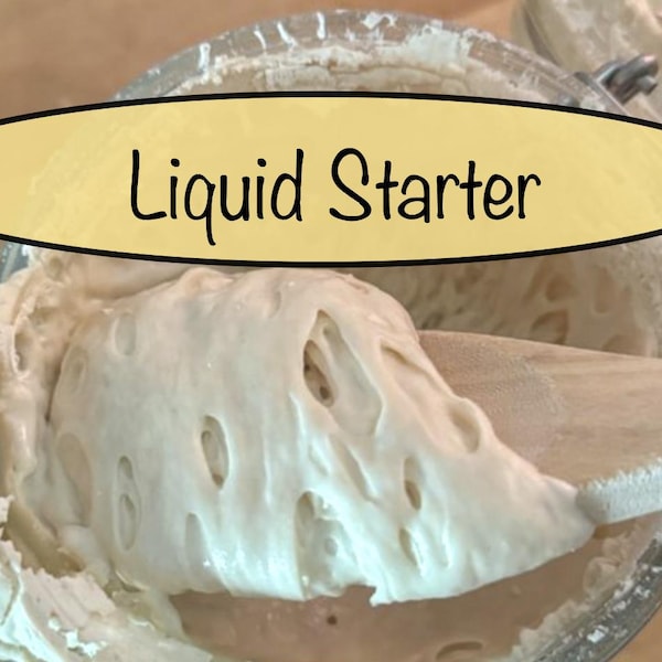 Fresh Liquid Sourdough Starter Jar - Live Active Culture in Glass Jar