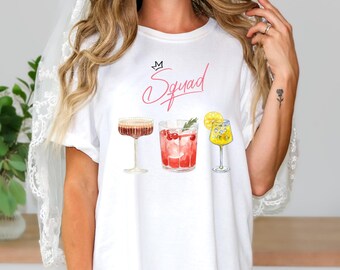 Squad Cocktail Shirt, Girls Trip Tee, Bachelorette Party Shirt, Girls Night Out Top, Vacation Drinks T-Shirt, Matching Friends Outfits