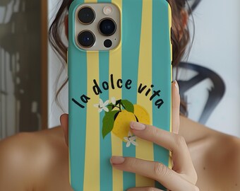 La dolce Vita phone case, Coquette Italian Summer Collage Phone Case, iPhone 17 16 15 14 13 12 Pro Max 8 Plus X, Samsung Galaxy S24 S23 S22
