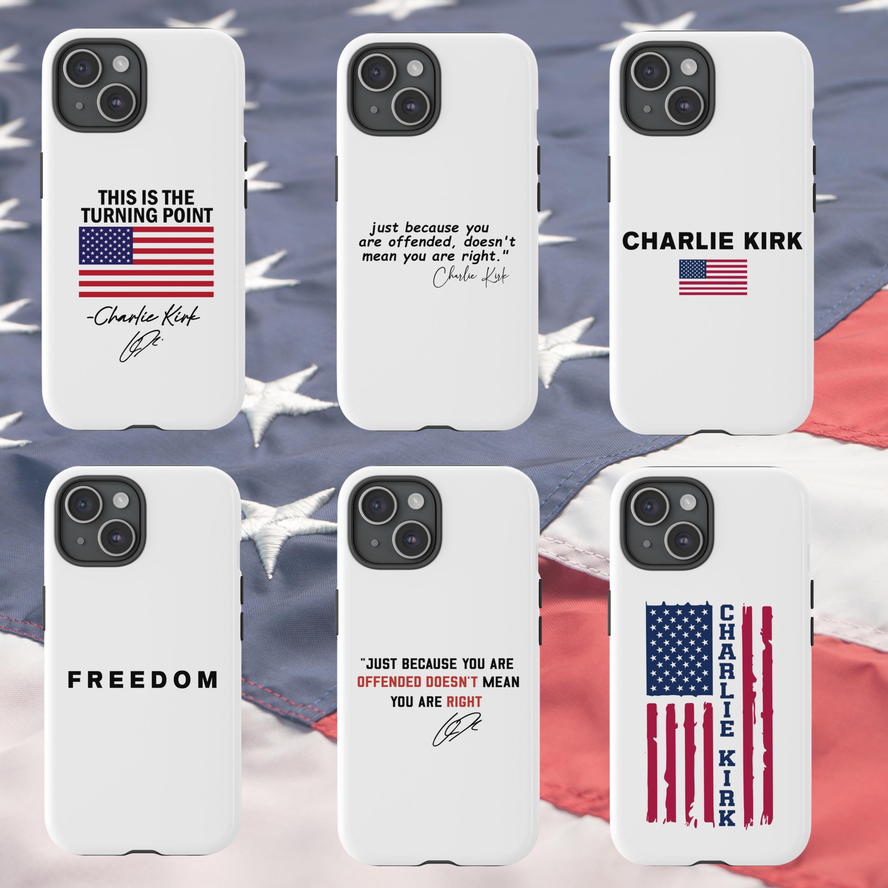Charlie Kirk Phone Case,freedom Durable Protective Cover, Patriotic  Inspired Art, Free Speech Accessory, Phone 17 16 15 S25 S24 Free Speech -  Etsy
