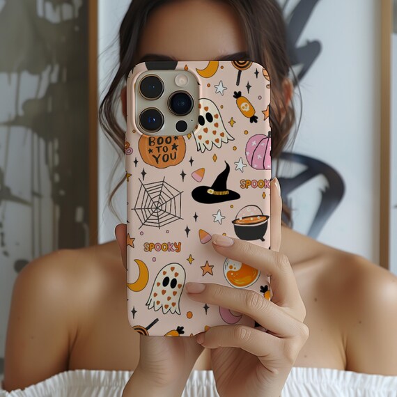 Halloween Phone Case, Halloween iPhone 17, 15, 14, 13, 12, iPhone 16 Pro Max Case, Spooky Cute Fall Phone Cover, Samsung S24 S23 S22 S21