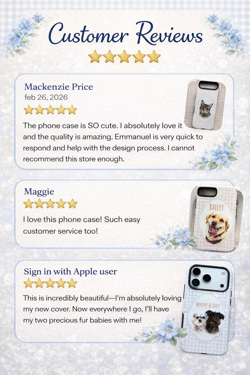 Custom Pet Photo Phone Case, Personalized Dog Phone Case With Pet Name Custom Cat Face Phone Case iPhone Galaxy Gift for Dog Lover afbeelding 9